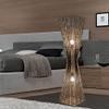 Handmade Rattan Hourglass Floor Lamp Tku007l Modern Contemporary Decor Lighting Living Family Bedroom view 1