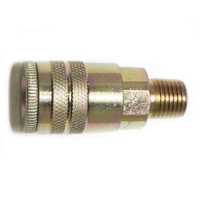Interstate Pneumatics CH441 1/4" Industrial Coupler 1/4" Male NPT (Steel)