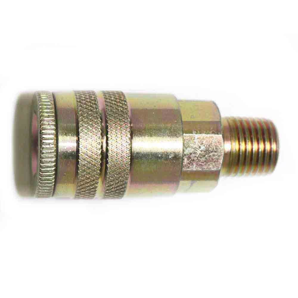 Interstate Pneumatics CH441 1/4" Industrial Coupler 1/4" Male NPT (Steel)