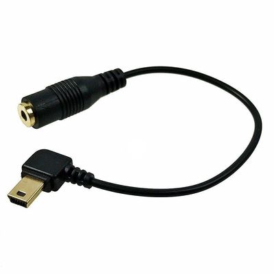CamDesign 3.5mm Female to Male 5-Pin Mini USB Microphone Adapter, Audio Transfer Adapter Cable Cord, Compatible with GoPro Action Cameras with Mini USB Port, GoPro Hero 3 3+ 4 (Adapter Only)