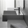 Scarabeo 8031/D-One Hole Teorema Square Ceramic Semi Recessed Sink, White view 1
