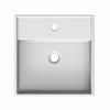 Scarabeo 8031/D-One Hole Teorema Square Ceramic Semi Recessed Sink, White view 2