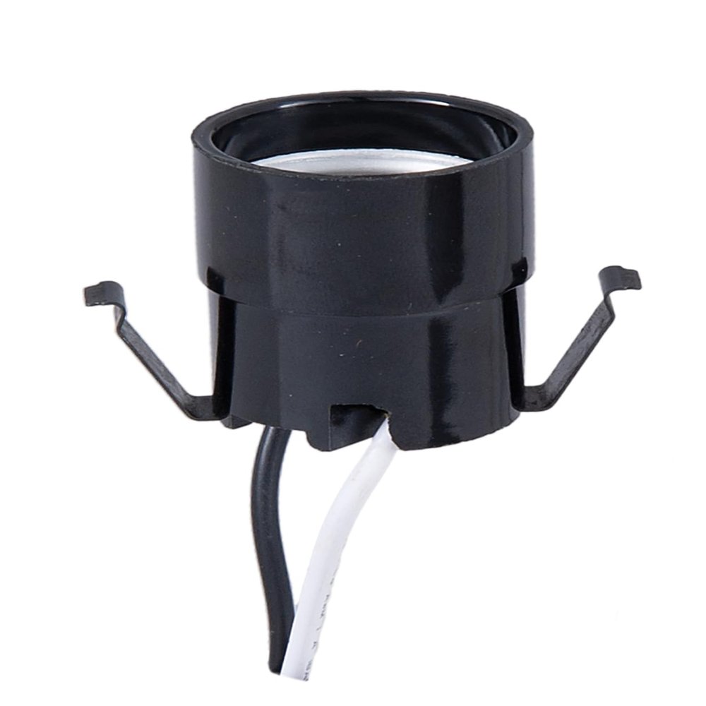 B&P Lamp Edison Size Socket with Clip and 8 Inch Lead Wires