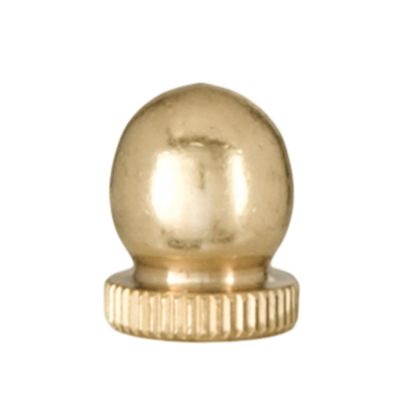 B&P Lamp Small, Antique Brass Knob Finial, 1/4-27F