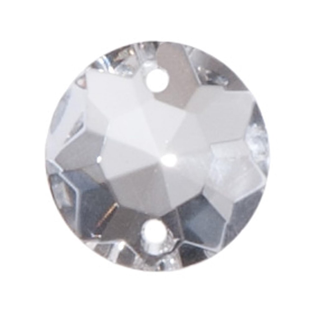 B&P Lamp 5/8" (16mm) Clear Crystal Round Rose Jewel