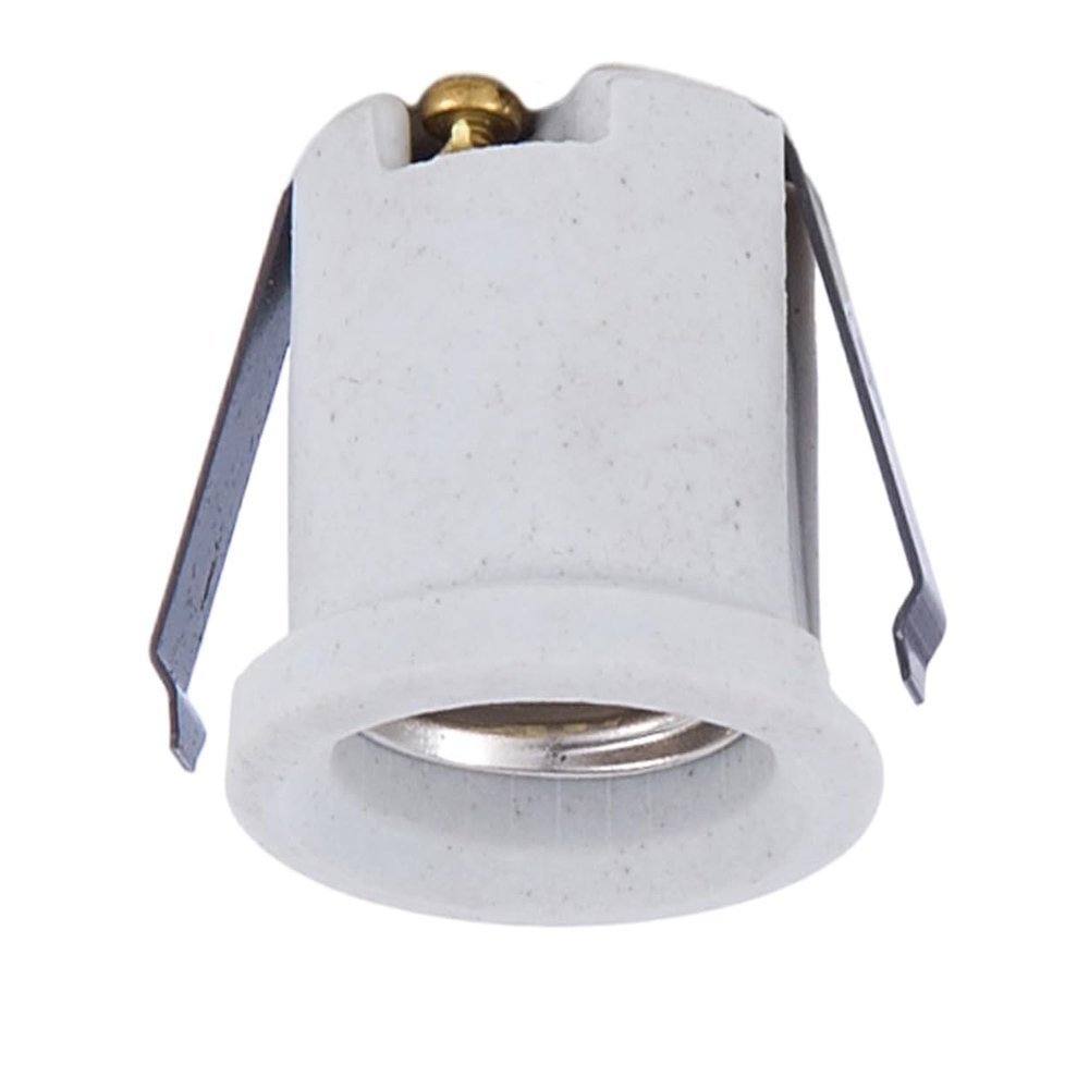 B&P Lamp Edison Size Porcelain Socket with Clips