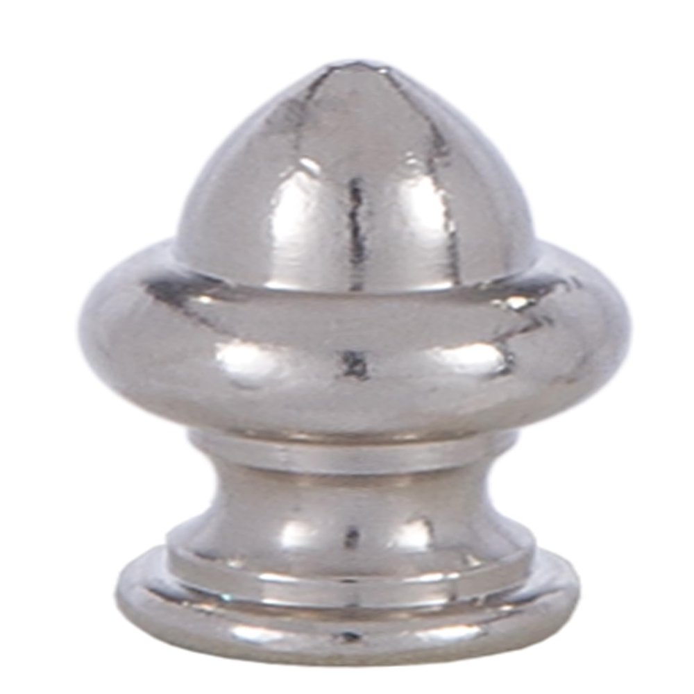B&P Lamp Acorn Shape Cast Brass Finial in Nickel Finish