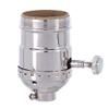 B&P Lamp Brass Turn Knob Early Electric Style Lamp Socket, Nickel Plated Finish, 3-Way Function, Uno Thread Shell view 1
