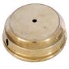 B&P Lamp Unfinished Flared Disc Solid Brass Lamp Base, 4-1/2 Inch Top Diameter, 5-7/8 Inch Bottom Diameter, 1/8F Center Hole, Modern Style view 1