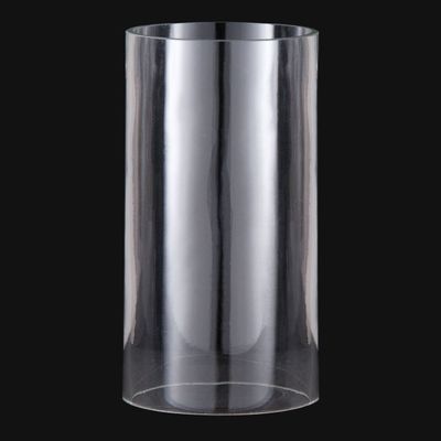 B&P Lamp 4" By 10" Mid-Century Modern Clear Cylinder Shades
