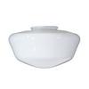B&P Lamp American Made Clear Glass Schoolhouse Shade, 12 Inch Diameter, 6 Inch Fitter, Hand-Blown Crystal Glass Pendant Shade view 2