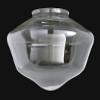 B&P Lamp American Made Clear Glass Schoolhouse Shade, 12 Inch Diameter, 6 Inch Fitter, Hand-Blown Crystal Glass Pendant Shade view 3