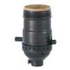 B&P Lamp Brass Early Electric Style Lamp Socket, Antique Bronze Finish, Push-Thru, On/Off Function, Uno Thread Shell view 2