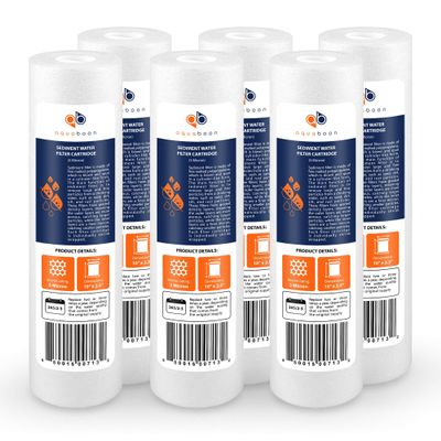 Aquaboon 5 Micron 10 x 2.5 Sediment Water Filter Replacement - 6 Pack