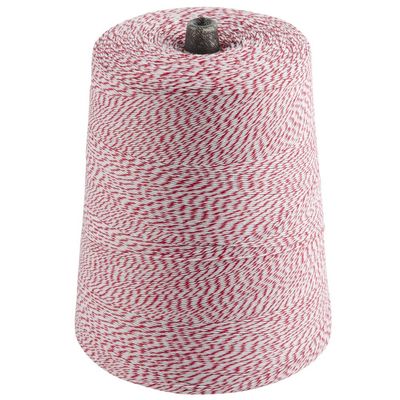 SafePro BTW, 2-Lbs Red Variegated Cotton/Polyester Bakery Twine on a Cone, Red and White Kitchen Twine for Bakery Takeaway Boxes