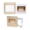 Dreamworth 6-Pack LED Corner Wall Lamp 85-265V Embedded LED Stairs Step Night Light Stair Wall Lighting for Hallway, Stairs, Closet, Bedroom and More (Warm White, Silver Body) view 4
