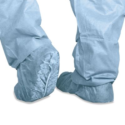 Medline CRI2002 Polypropylene Non-Skid Shoe Covers, Large, Blue, 100/Box