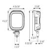 Optronics TLL150FSL Square LED Work Light, 1 Pack view 3