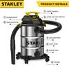 STANLEY Wet Dry Vacuum 8 Gallon 4 HP Peak Shop Vacuum with Attachment,SL18117 view 3