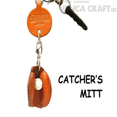 Catcher's mitt Leather Goods Earphone Jack Accessory / Dust Plug / Ear Cap / Ear JackVANCA Made in Japan #47686
