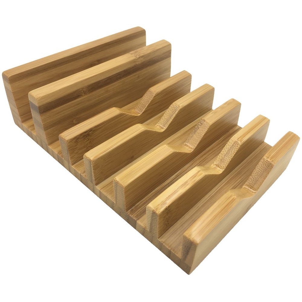 DirectNine Basics Bamboo Docking Organizer Charging Stand Station for Multiple Devices with iPhones Minis, Smartphones & Tablets, Kindles, iPhones, Androids, iPads, iPad Minis, Nexus 7 and More