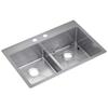Elkay Crosstown ECTSRA33229TBG2 Equal Double Bowl Dual Mount Stainless Steel Kitchen Sink Kit with Aqua Divide view 3