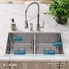 Elkay Crosstown ECTSRA33229TBG2 Equal Double Bowl Dual Mount Stainless Steel Kitchen Sink Kit with Aqua Divide view 4