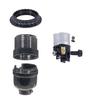 B&P Lamp Turn-Knob 3-Way Phenolic Socket, Med. Base, has Threaded Shell with Ring view 2