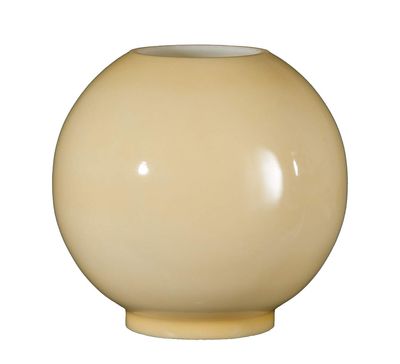 B&P Lamp Opal Glass Ball Shade, Nu-Gold Tint