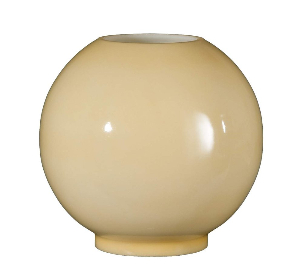 B&P Lamp Opal Glass Ball Shade, Nu-Gold Tint