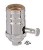 B&P Lamp Edison Size Full Dimmer Turned Socket in Nickel Finish view 3