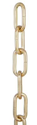 B&P Lamp Brass Finish 0 Gauge Heavy Duty Chain