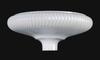 B&P Lamp American Made Opal Raised Rib Swirl Torchiere Shade with Pearl Luster, 16 Inch Bulge, 2-3/4 Inch Fitter, Hand-Blown Glass Floor Lamp Shade view 3