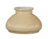 B&P Lamp American Made Opal Glass Rib Student Shade, Buff Nu-Gold Background, 7 Inch Fitter, Hand Blown Milk Glass, Plain Top, 5-3/8 Inch Height view 2