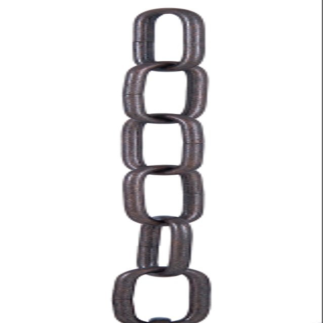 B&P Lamp Antique Bronze 6 Gauge Straight Sided Oval Chain
