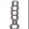 B&P Lamp Antique Bronze 6 Gauge Straight Sided Oval Chain view 2