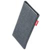 fitBAG Jive Gray Custom Tailored Sleeve for LeEco LePro 3. Fine Suit Fabric Pouch with Integrated Microfibre Lining for Display Cleaning view 1