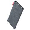 fitBAG Jive Gray Custom Tailored Sleeve for LeEco LePro 3. Fine Suit Fabric Pouch with Integrated Microfibre Lining for Display Cleaning view 2