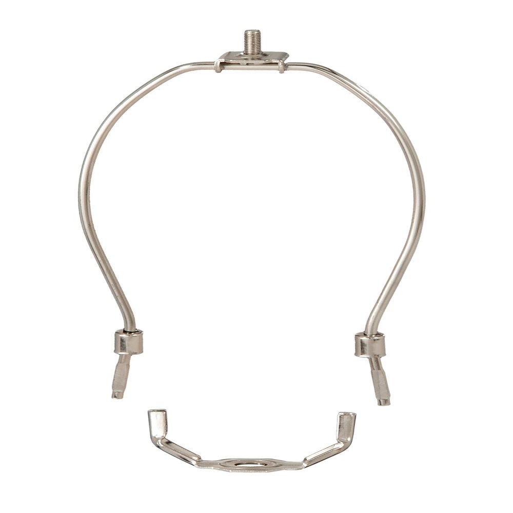 B&P Lamp 9-1/2 Inch Heavy Duty Lamp Shade Harp Holder for Table and Floor Lamps, Polished Nickel Finish