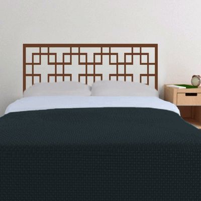 Squares Headboard Wall Decal Headboard Dorm Decor Headboard Wall Sticker Wall Graphic Vinyl Bedroom Wall Art Decor Medium,Brown)