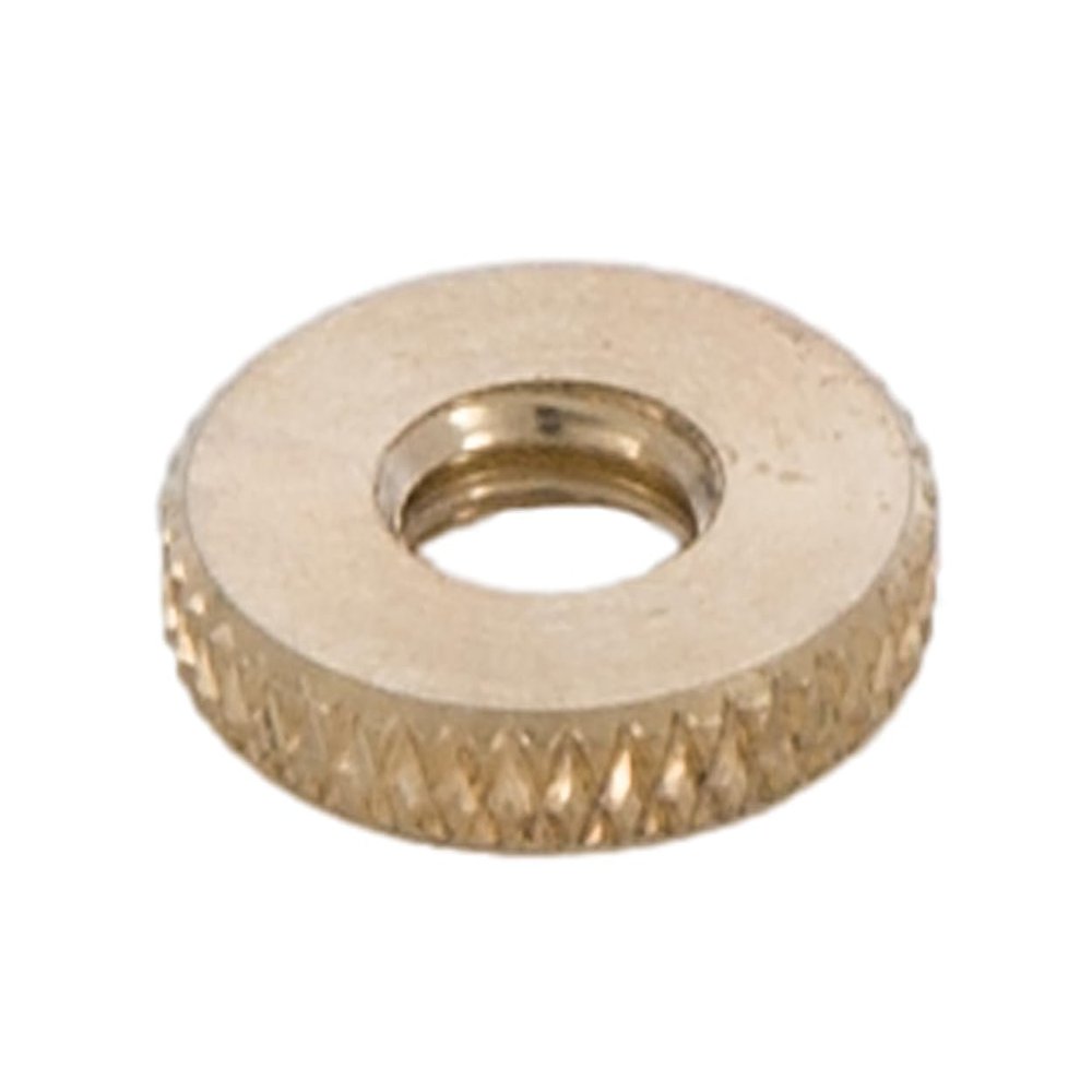 B&P Lamp Wide Knurled Brass Nut 1/4-27 Tap