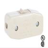B&P Lamp Ivory, Heavy Duty Rocker Switch for Round Lamp Cord view 4