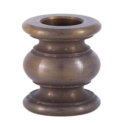 B&P Lamp 1-1/2 Inch Turned Brass Spindle, Slips 1/8IP, Antique Brass