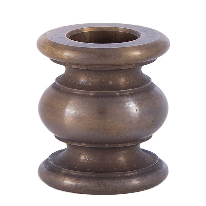 B&P Lamp 1-1/2 Inch Turned Brass Spindle, Slips 1/8IP, Antique Brass