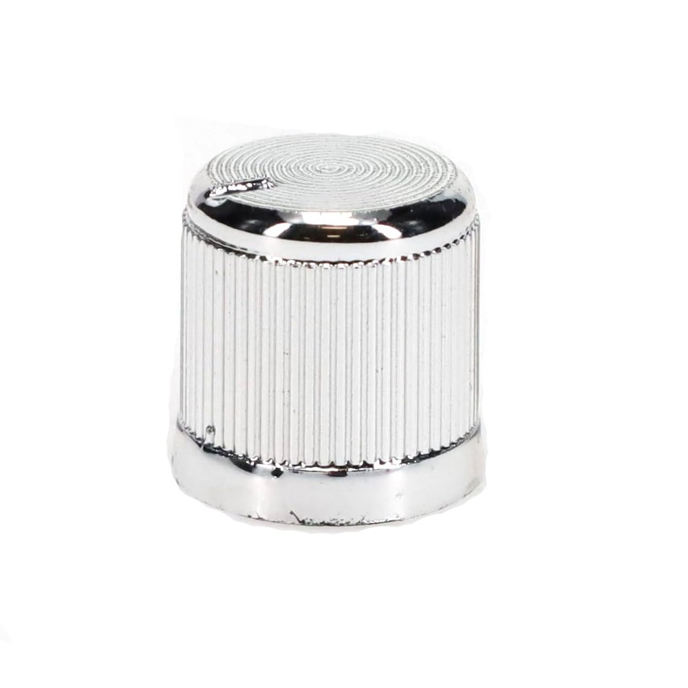 B&P Lamp Nickel Plastic Dimmer Knob Replacement, 6 mm Knurled Inner Diameter, 12.75 mm Interior Housing Diameter, 16 mm Height x 15 mm Diameter