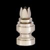 B&P Lamp 6 Prong Design, Base Only Finial, Satin Nickel Finish view 4