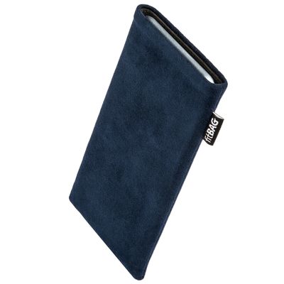 fitBAG Classic Blue Custom Tailored Sleeve for LeEco LePro 3. Genuine Alcantara Pouch with Integrated Microfibre Lining for Display Cleaning