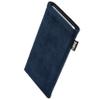 fitBAG Classic Blue Custom Tailored Sleeve for LeEco LePro 3. Genuine Alcantara Pouch with Integrated Microfibre Lining for Display Cleaning view 1