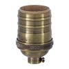 B&P Lamp Heavy Turned Brass Keyless Sockets, Antique Brrass Finish, Keyless (No Switch), No Uno Thread view 3