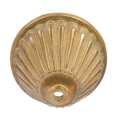 B&P Lamp 4 Inch Diameter Die Cast Brass Ceiling Light Canopy Plate or Cap
